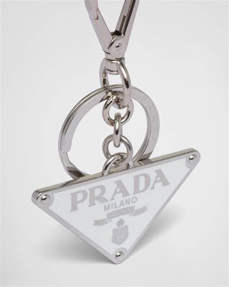 prada ariel keychain|Steel/white Metal Keychain .